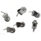 Dolls House Silver Swivel Ball Caster Wheels Trolley Cart Hardware Pack of 12