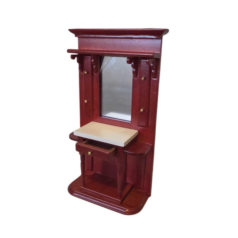 Dolls House Hall Stand Mahogany Victorian Furniture Miniature 1:12 Scale