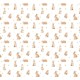 Dolls House Brown Rabbit Bunny Star Patterned Miniature Nursery Wallpaper 1:12