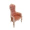 Dolls House Gents Chair Shell-Pink & White Wood Bedroom Living Room Furniture