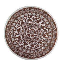 Dolls House Round Area Rug Circular Carpet Double Sided Brown Grey Lge Dolls House Round Area Rug Circular Carpet Double Sided Brown Grey Lge