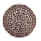 Dolls House Round Area Rug Circular Carpet Double Sided Brown Grey Lge