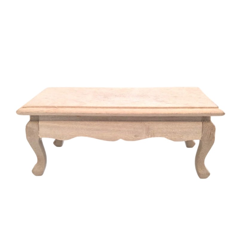 Dolls House Coffee Table Unfinished Bare Wood Cabriole Legs Dolls House Coffee Table Unfinished Bare Wood Cabriole Legs