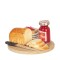 Dolls House Food Making a Jam Sandwich on Wooden Bread Board