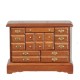 Dolls House Walnut Trinket Chest of Drawers Miniature Wooden Bedroom Furniture