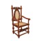 Dolls House Elbow Chair Walnut & Cane Platinum Miniature Dining Room Furniture