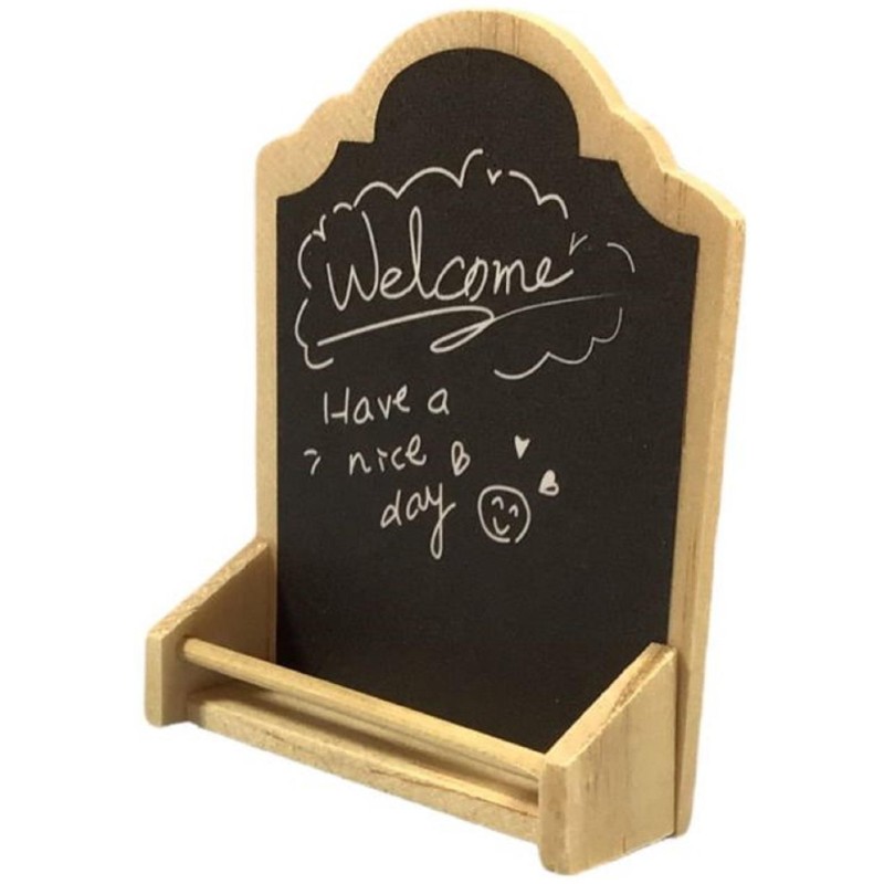 Dolls House Blackboard Chalk Notice Board on Stand School Shop Kitchen Accessory