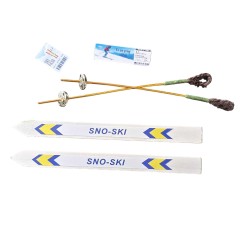 Dolls House Snow Mountain Skis & Ski Poles Winter Sport Hobby Outdoor Accessory