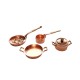 Dolls House Copper Saucepan Set Pans Kitchen Cookware 1:12 Scale Accessory