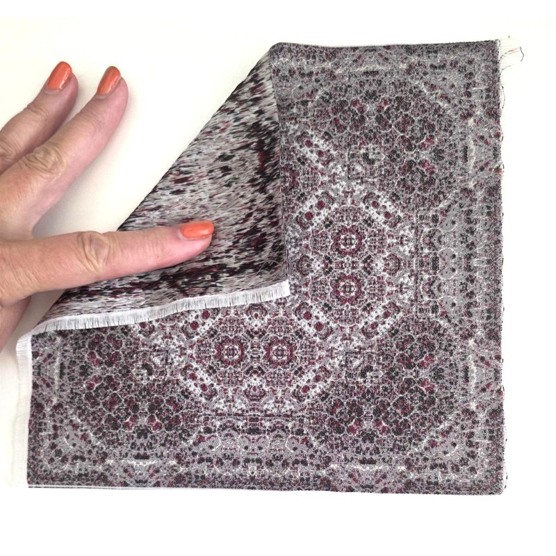 Dolls House Square Area Rug Traditional Red Grey Design Carpet Lge Dolls House Square Area Rug Traditional Red Grey Design Carpet Lge
