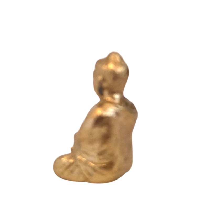 Dolls House Buddha Gold Sitting Ornament Miniature 1:12 Scale Dolls House Buddha Gold Sitting Ornament Miniature 1:12 Scale