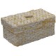 Dolls House Woven Storage Basket Straw Blanket Chest Trunk Bedroom Accessory