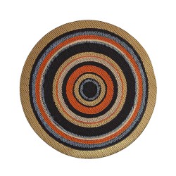 Dolls House Modern Round Rug Circles Design Miniature Floor Accessory