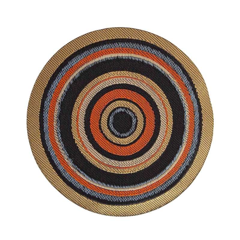 Dolls House Modern Round Rug Circles Design Miniature Floor Accessory