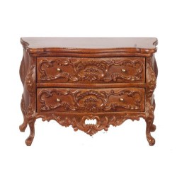 Dolls House Chest of Drawers Louis XV Credenza Walnut JBM Miniature Furniture