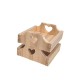 Dolls House 2 Wooden Trays Heart Cut Out Design Rectangular 1:12 Scale Accessory