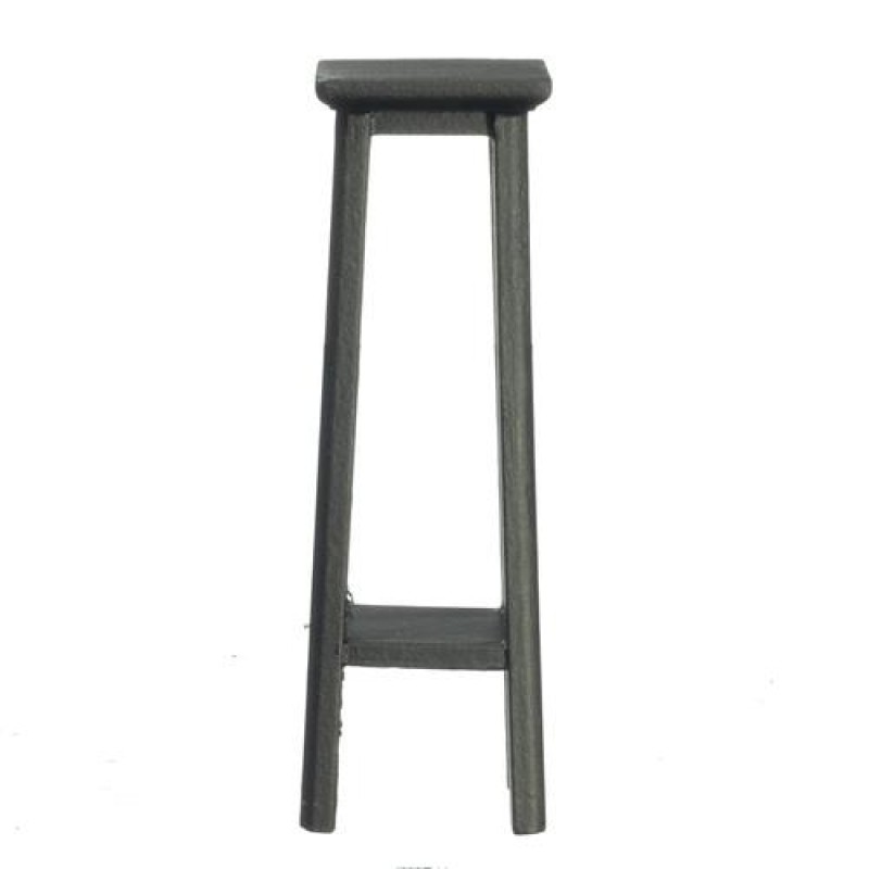 Dolls House Black Plant Stand Fern Pedestal Miniature Furniture 1:12 Scale