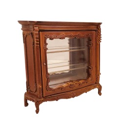 Dolls House China Cabinet Walnut Victorian Platinum Dining Room Furniture 1:12