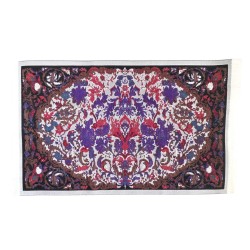 Dolls House Rug Rectangular Purple Red Modern Miniature 1:12 Carpet Med Dolls House Rug Rectangular Purple Red Modern Miniature 1:12 Carpet Med