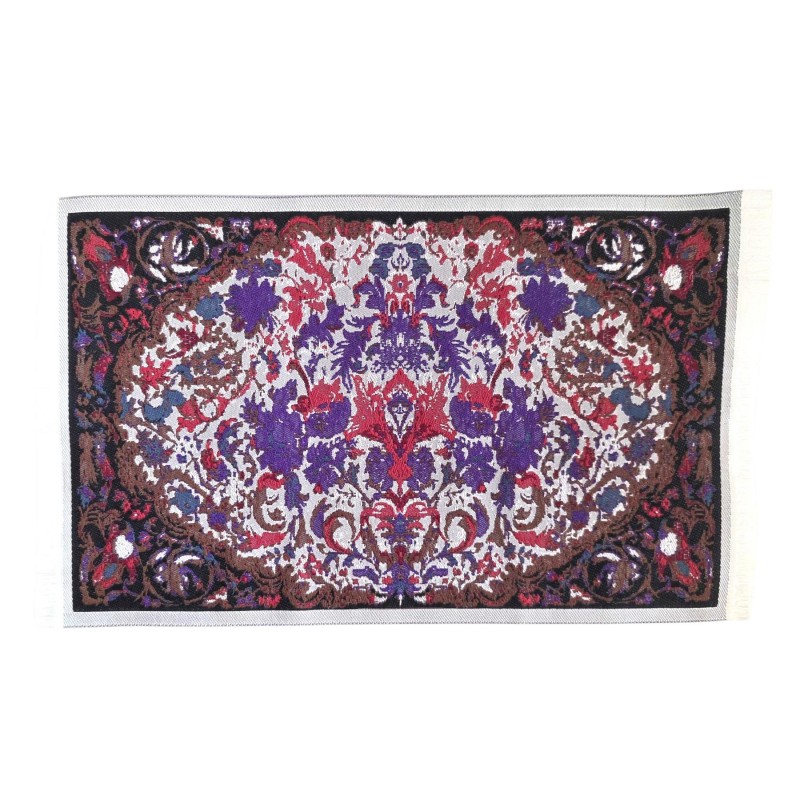 Dolls House Rug Rectangular Purple Red Modern Miniature 1:12 Carpet Med Dolls House Rug Rectangular Purple Red Modern Miniature 1:12 Carpet Med