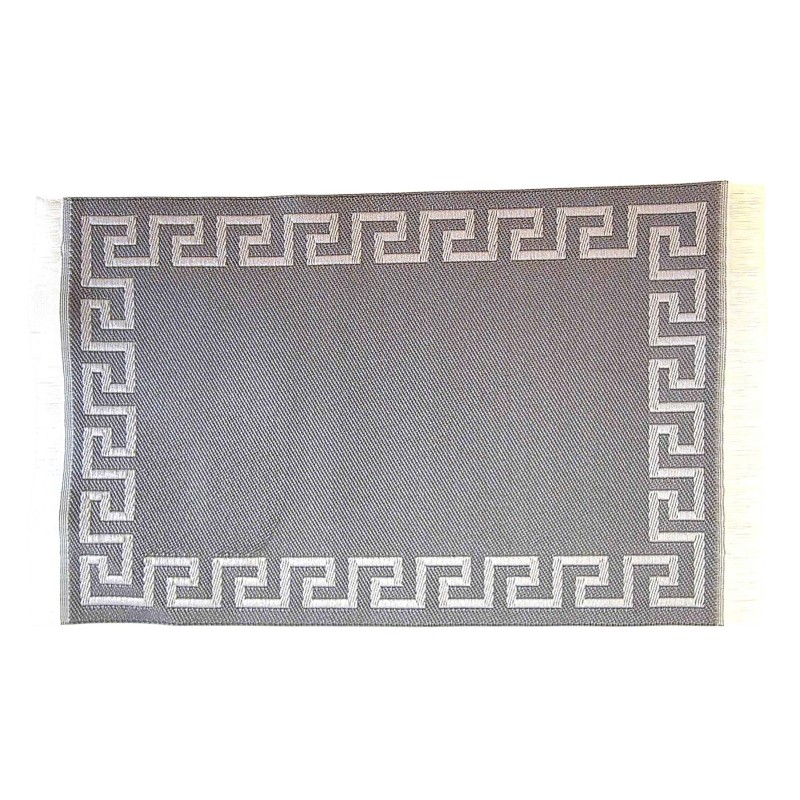 Dolls House Rectangular Rug Modern Grey Miniature Accessory Small