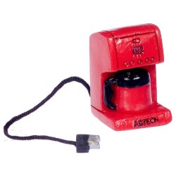 Dolls House Coffee Making Machine Red Modern Kitchen Appliance Non-working 1:12