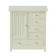 Dolls House Chest of Drawers Baby Wardrobe JBM Miniature Nursery Furniture Blue