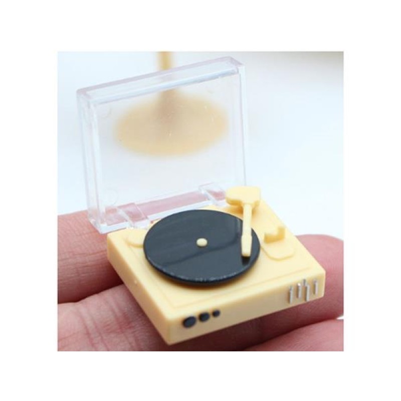 Dolls House Record Player Kit Turntable 1:12 Scale Miniature Plastic Accessory