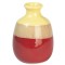 Dolls House Vase Red & Yellow Small Neck Ceramic Ornament Miniature Accessory