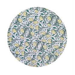 Dolls House Round Area Rug Circular Carpet Yellow & Green Floral Design Lge Dolls House Round Area Rug Circular Carpet Yellow & Green Floral Design Lge