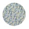 Dolls House Round Area Rug Circular Carpet Yellow & Green Floral Design Lge