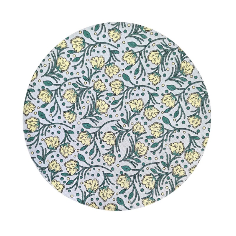Dolls House Round Area Rug Circular Carpet Yellow & Green Floral Design Lge Dolls House Round Area Rug Circular Carpet Yellow & Green Floral Design Lge