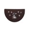 Dolls House Door Mat 1:24 Scale Brown Half Moon Dog & Pawprint Design