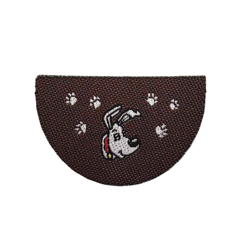 Dolls House Door Mat 1:24 Scale Brown Half Moon Dog & Pawprint Design