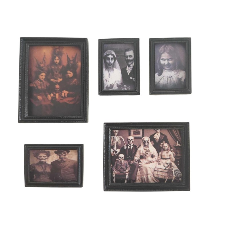Dolls House Macabre Picture Collection Spooky Gothic Halloween Family Portraits