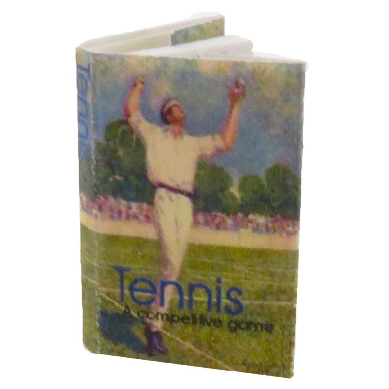 Dolls House Tennis Player Sports Book Modern 1:12 Library Office Study Accessory