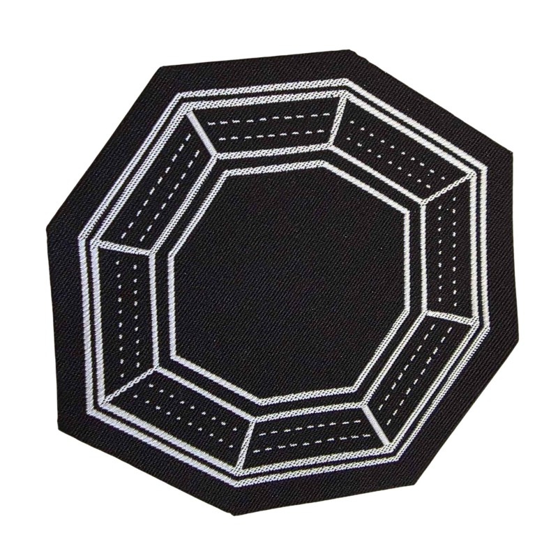 Dolls House Black Silver Rug Double-Sided Woven Silk Modern Accessory Small