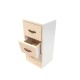 Dolls House Filing Cabinet White Wood 3 Drawer Modern Miniature Office Furniture