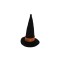 Dolls House Witches Hat Black Pointed with Gold Band Halloween Accessory 1:12