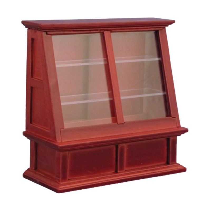 Dolls House Display Cabinet Case Mahogany Shop Fitting Store Furniture Miniature