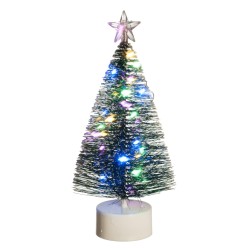 Dolls House Christmas Tree with 24 Coloured LED Lights and a Star Topper 6.3/4in