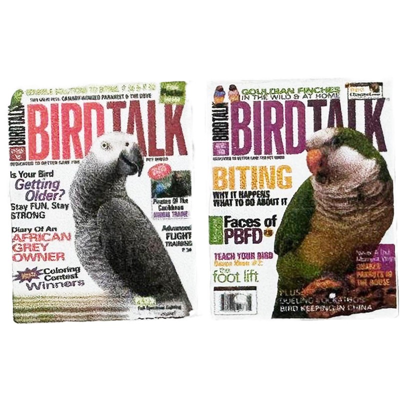 Dolls House Bird Talk Animal Keeper Magazine Cover Set 1:12 Living Accessory Printed Card