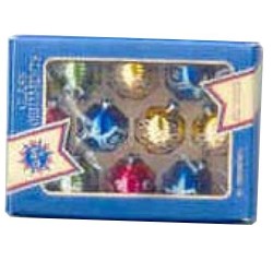 Dolls House Traditional Christmas Bauble Box Empty Holiday Decorating Accessory