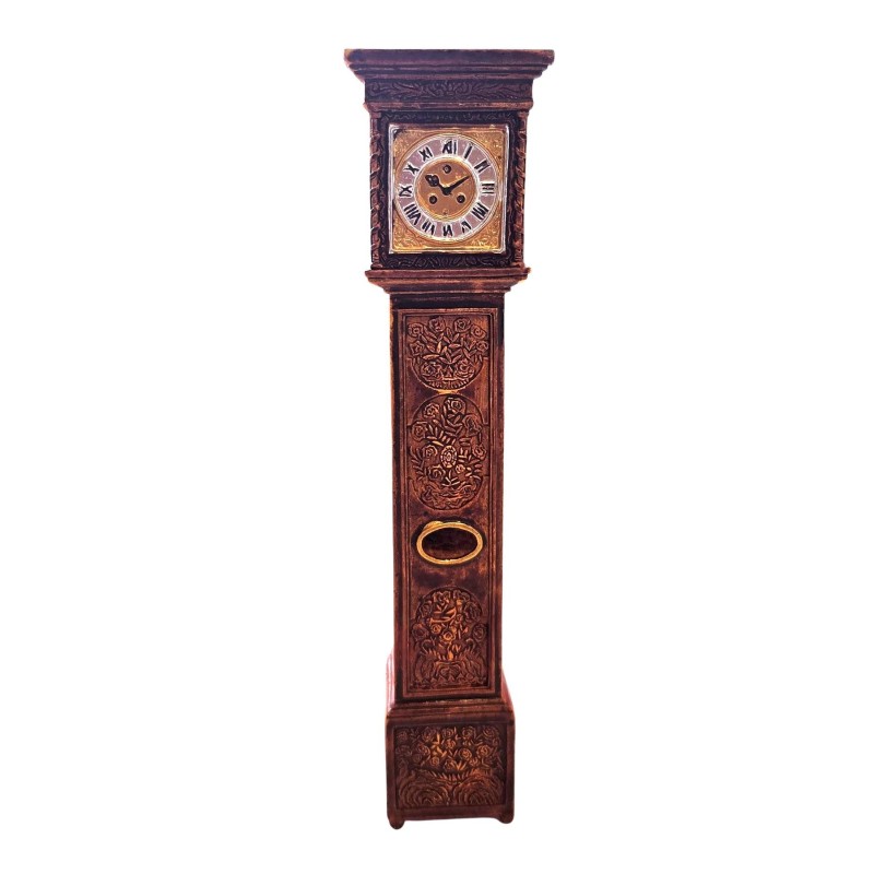Dolls House Grandfather Clock Resin 1:12 Scale Miniature