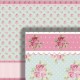 Dolls House Wallpaper Wainscot Pink Green 1/2in 1:24 Scale Miniature Print
