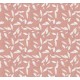 Dolls House Pink Flower Leaf Trail Natural Patterned Miniature Nursery Wallpaper