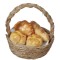 Dolls House Woven Basket of Fresh Bread 1:12 Shop Store Bakery Kitchen Accessory