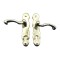 Dolls House Lever Door Handles Polished Brass 1:12 Scale Miniature Hardware
