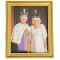Dolls House King Charles III & Queen Camilla in Royal Regalia Coronation Picture