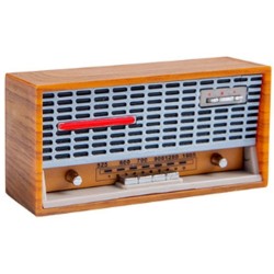 Dolls House Radio Light Wood Finish 1950's Accessory 1:12 Scale Non-Working